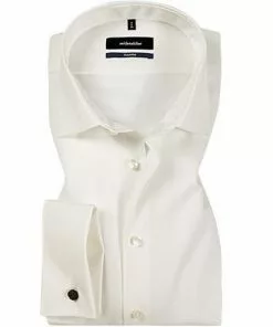 Seidensticker Tailored Kent UMA 021006/21 Hemd, Tailored Fit, Popeline, Ecru, Ecrue -Anzüge & Westen Geschäft 36031 norm