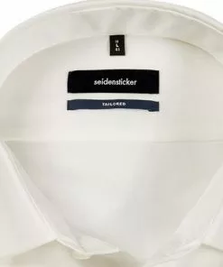 Seidensticker Tailored Kent UMA 021006/21 Hemd, Tailored Fit, Popeline, Ecru, Ecrue -Anzüge & Westen Geschäft 36031 norm2