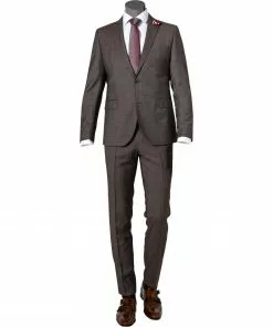 CG Anzug 90-146N0/424002+430013/72 Slim Fit, Schurwolle, Braun meliert , Braun