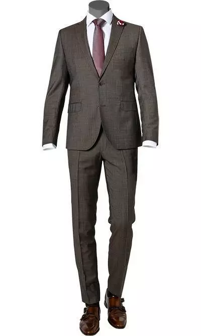 CG Anzug 90-146N0/424002+430013/72 Slim Fit, Schurwolle, Braun meliert , Braun 4 CG Anzug 90-146N0/424002+430013/72 Slim Fit, Schurwolle, Braun meliert , Braun – Bild 2