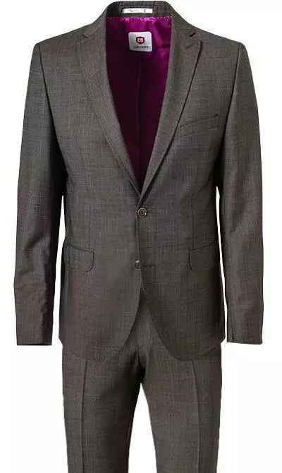 CG Anzug 90-146N0/424002+430013/72 Slim Fit, Schurwolle, Braun meliert , Braun 5 CG Anzug 90-146N0/424002+430013/72 Slim Fit, Schurwolle, Braun meliert , Braun – Bild 3