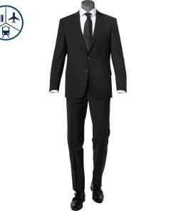 Carl Gross Anzug 30-031S0/325031+338343/83 Reise-Anzug, Regular Fit, Schurwoll-Stretch, Graphit