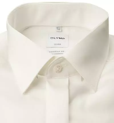 OLYMP Hemd Luxor Comfort Fit 0294/65/21 Popeline, Champagner, Beige 4 OLYMP Hemd Luxor Comfort Fit 0294/65/21 Popeline, Champagner, Beige – Bild 2