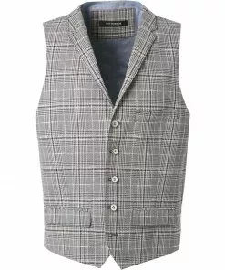 ROY ROBSON Weste 005045021708300/H050 Baumwolle-Leinen, Hellgrau kariert, Hellgrau