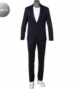 ROY ROBSON 000045491253800+001045491232500/A401 Anzug, Slim Fit, Jersey, Dunkelblau