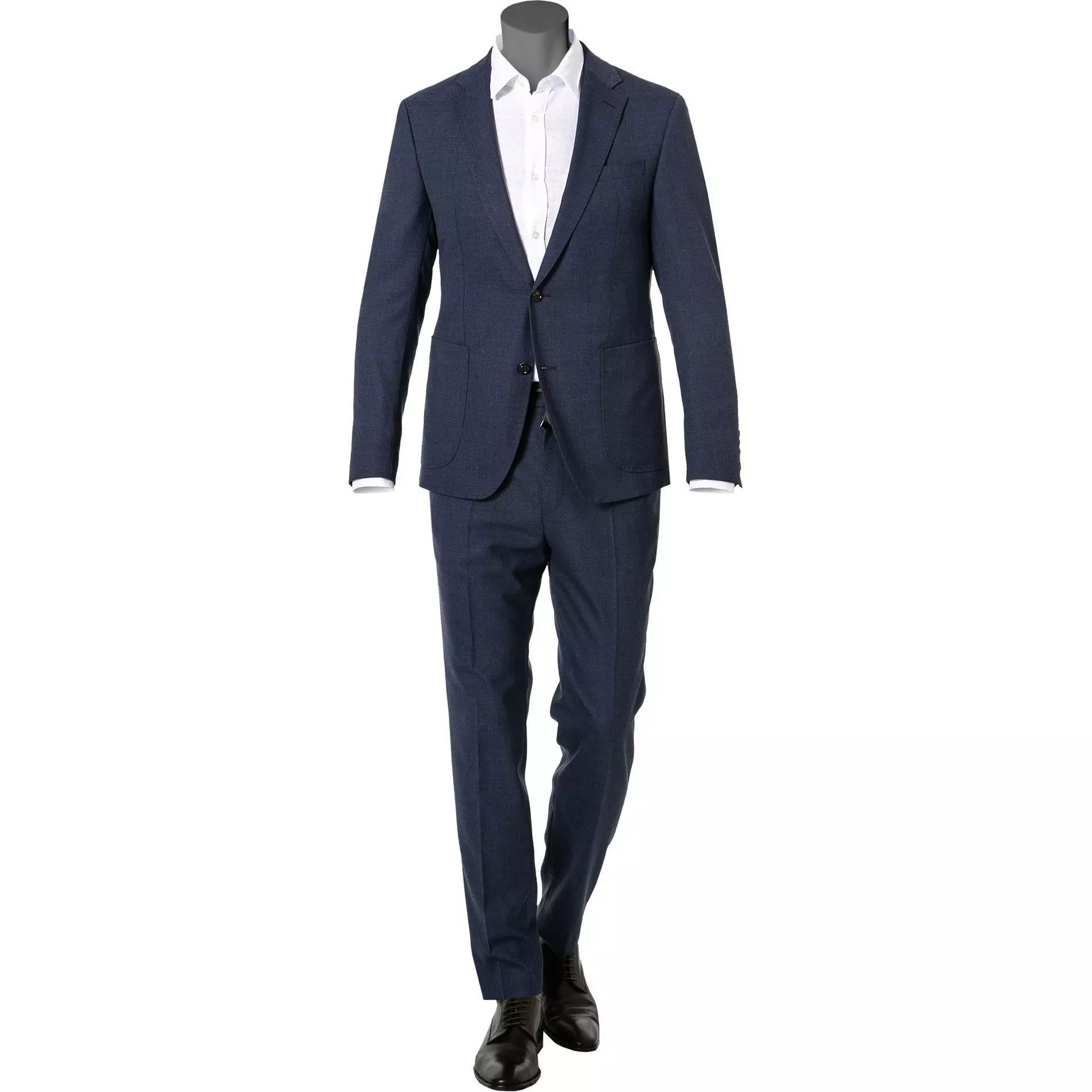 JOOP! Anzug Hustle-Bax 30025700+701/410 Slim Fit, Woll-Stretch, Dunkelblau meliert, Dunkelblau 3 JOOP! Anzug Hustle-Bax 30025700+701/410 Slim Fit, Woll-Stretch, Dunkelblau meliert, Dunkelblau