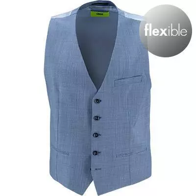 CINQUE Weste Cimonopoli 2639-1543/66 Schurwoll-Stretch, Blau meliert, Blau 4 CINQUE Weste Cimonopoli 2639-1543/66 Schurwoll-Stretch, Blau meliert, Blau – Bild 2