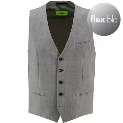 CINQUE Weste Cimonopoli 2639-1543/93 Schurwoll-Stretch, Grau meliert, Grau 4 CINQUE Weste Cimonopoli 2639-1543/93 Schurwoll-Stretch, Grau meliert, Grau – Bild 2