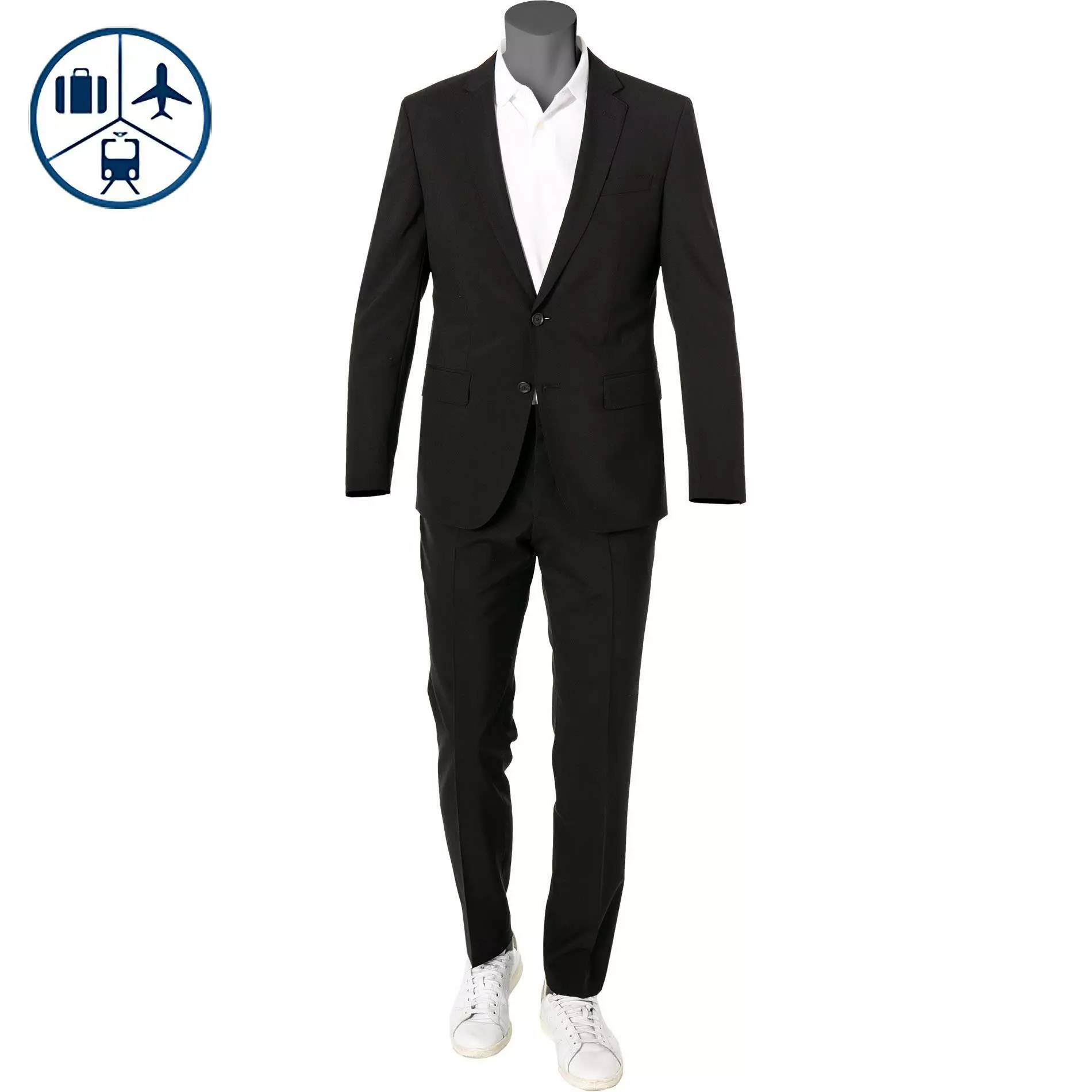 BOSS Anzug Herrel-Grace 50450515/001 Reise-Anzug Herrel-Grace, Slim Fit, Schurwolle, Schwarz 3 BOSS Anzug Herrel-Grace 50450515/001 Reise-Anzug Herrel-Grace, Slim Fit, Schurwolle, Schwarz
