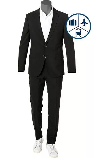 BOSS Anzug Herrel-Grace 50450515/001 Reise-Anzug Herrel-Grace, Slim Fit, Schurwolle, Schwarz 4 BOSS Anzug Herrel-Grace 50450515/001 Reise-Anzug Herrel-Grace, Slim Fit, Schurwolle, Schwarz – Bild 2