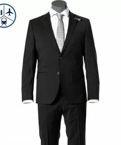 BALDESSARINI Sakko B0 14061.8828/9000 Reise-Sakko, Modern Fit, Schurwolle, Schwarz