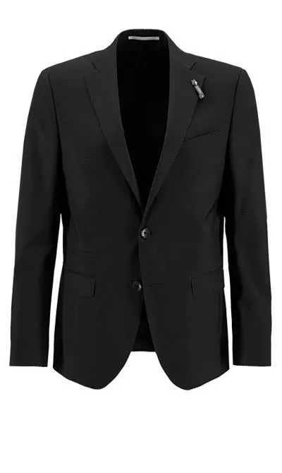 BALDESSARINI Sakko B0 14061.8828/9000 Reise-Sakko, Modern Fit, Schurwolle, Schwarz 5 BALDESSARINI Sakko B0 14061.8828/9000 Reise-Sakko, Modern Fit, Schurwolle, Schwarz – Bild 3