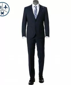 BALDESSARINI Anzug B0 14061+17050.8828/6000 Reise-Anzug, Modern Fit, Schurwolle, Marine