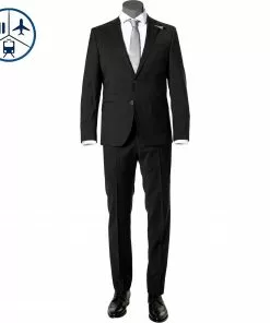 BALDESSARINI Anzug B0 14061+17050.8828/9000 Reise-Anzug, Modern Fit, Schurwolle, Schwarz