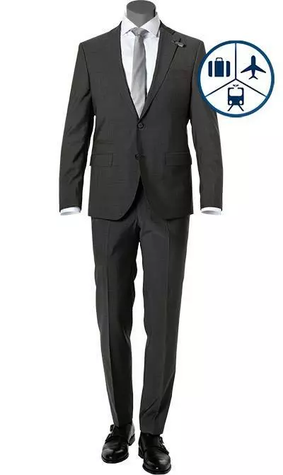 BALDESSARINI Anzug B0 14061+17050.8828/9209 Reise-Anzug, Modern Fit, Schurwolle, Grau meliert, Grau 4 BALDESSARINI Anzug B0 14061+17050.8828/9209 Reise-Anzug, Modern Fit, Schurwolle, Grau meliert, Grau – Bild 2