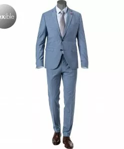 CINQUE Anzug Cimonopoli 2239+2139-1543/66 Super Slim, Schurwoll-Stretch, Blau meliert, Blau
