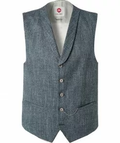 CG Weste Paddy 11-070N1/242340/63 Slim Fit, Baumwolle, Blau meliert, Dunkelblau