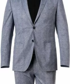 CG Anzug Cirk SV-Clow 11-234J3/225352+239333/62 Slim Fit, Stretch-Mikrofaser, Blau kariert, Blau -Anzüge & Westen Geschäft 364536 norm2