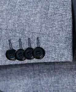 CG Anzug Cirk SV-Clow 11-234J3/225352+239333/62 Slim Fit, Stretch-Mikrofaser, Blau kariert, Blau -Anzüge & Westen Geschäft 364536 norm4