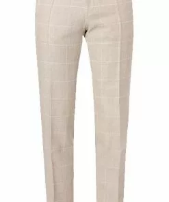 CG Anzug Paul SV+Paco 11-077N3/225222+230053/22 Slim Fit, Leinen-Wolle, Beige kariert, Hellbeige -Anzüge & Westen Geschäft 364551 norm7