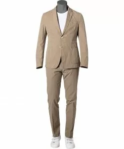 BOSS Anzug Hanry-Stanino 50450313/268 Slim Fit, Baumwolle, Beige