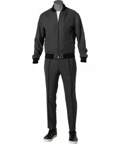 BOSS Anzug Nolwin-Peyson 50450615+631/030 Slim Fit, Schurwolle, Grau meliert, Grau