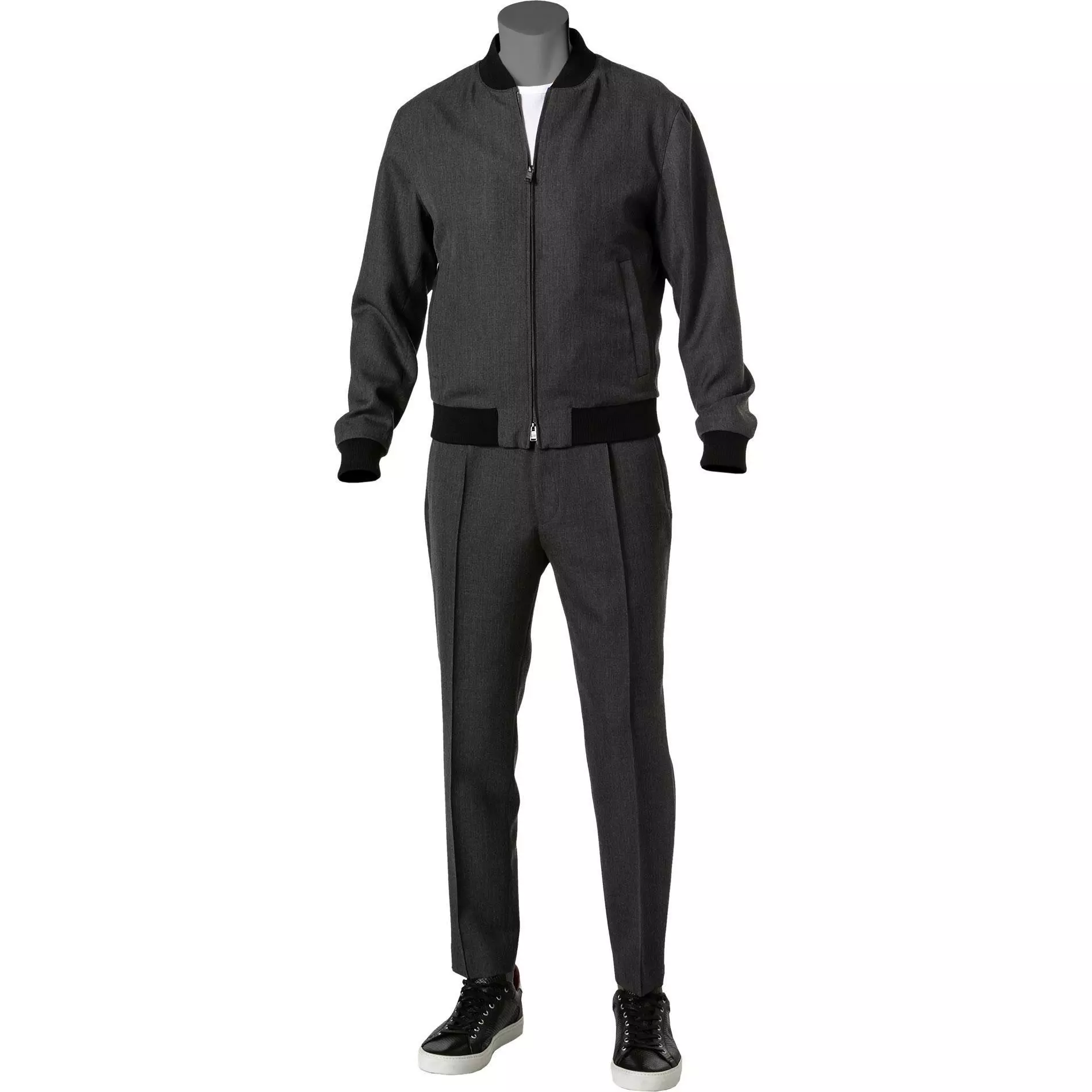 BOSS Anzug Nolwin-Peyson 50450615+631/030 Slim Fit, Schurwolle, Grau meliert, Grau 3 BOSS Anzug Nolwin-Peyson 50450615+631/030 Slim Fit, Schurwolle, Grau meliert, Grau