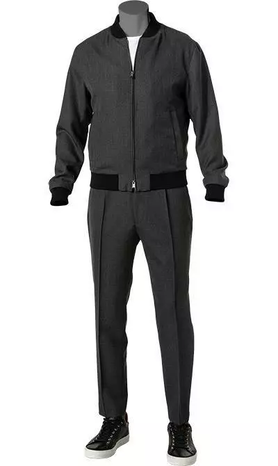 BOSS Anzug Nolwin-Peyson 50450615+631/030 Slim Fit, Schurwolle, Grau meliert, Grau 4 BOSS Anzug Nolwin-Peyson 50450615+631/030 Slim Fit, Schurwolle, Grau meliert, Grau – Bild 2