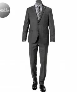 Pierre Cardin Anzug 52261+72240/810/88391/2400 Regular Fit, Schurwoll-Stretch, Dunkelgrau
