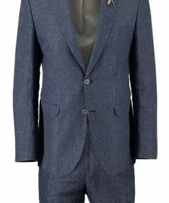 CG Anzug Paul SV/Paco 11-071N0/225222+230053/62 Slim Fit, Leinen, Jeansblau meliert, Blau -Anzüge & Westen Geschäft 366485 norm2