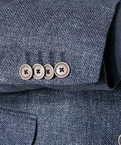 CG Anzug Paul SV/Paco 11-071N0/225222+230053/62 Slim Fit, Leinen, Jeansblau meliert, Blau -Anzüge & Westen Geschäft 366485 norm4