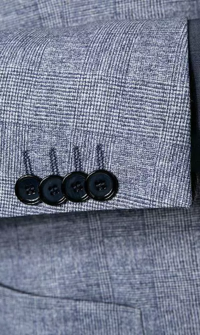 CG Anzug 11-234J3/225352+239333+242890/62 Anzug mit Weste, Slim Fit, Stretch-Mikrofaser, Blau kariert, Blau 8 CG Anzug 11-234J3/225352+239333+242890/62 Anzug mit Weste, Slim Fit, Stretch-Mikrofaser, Blau kariert, Blau – Bild 6