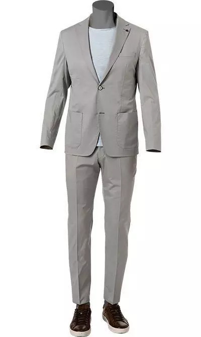 ROY ROBSON 000041391057300+001041391232500/A050 Anzug, Slim Fit, Baumwoll-Stretch, Hellgrau 4 ROY ROBSON 000041391057300+001041391232500/A050 Anzug, Slim Fit, Baumwoll-Stretch, Hellgrau – Bild 2