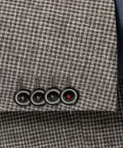 ROY ROBSON 000041471021700+001041471232500/A250 Anzug, Slim Fit, Schurwolle-Leinen, Braun kariert, Beige-khaki -Anzüge & Westen Geschäft 367342 norm4