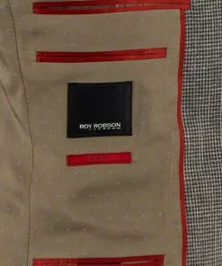 ROY ROBSON 000041471021700+001041471232500/A250 Anzug, Slim Fit, Schurwolle-Leinen, Braun kariert, Beige-khaki -Anzüge & Westen Geschäft 367342 norm6