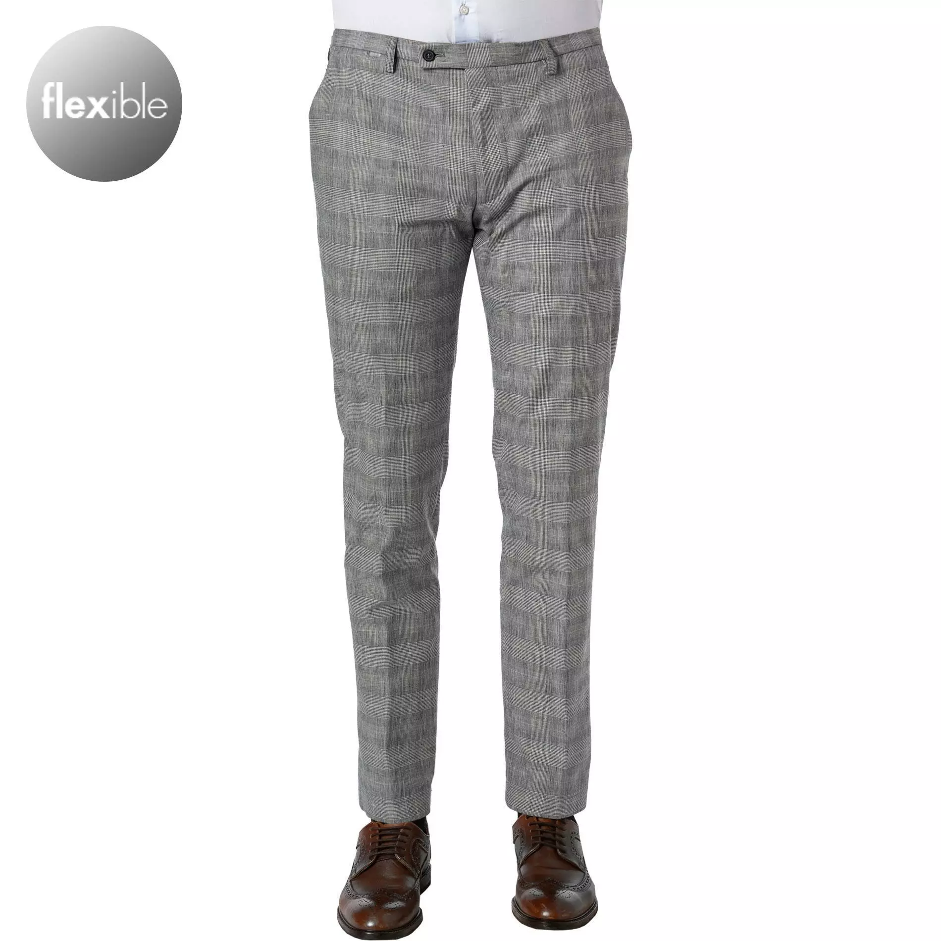 CINQUE Hose Cibravo 2123-6118/68 Baumwolle-Leinen, Blau-beige kariert , Blau-beige 3 CINQUE Hose Cibravo 2123-6118/68 Baumwolle-Leinen, Blau-beige kariert , Blau-beige