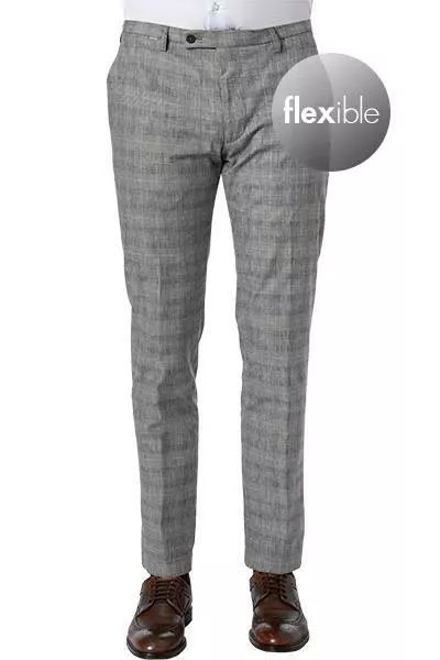 CINQUE Hose Cibravo 2123-6118/68 Baumwolle-Leinen, Blau-beige kariert , Blau-beige 4 CINQUE Hose Cibravo 2123-6118/68 Baumwolle-Leinen, Blau-beige kariert , Blau-beige – Bild 2