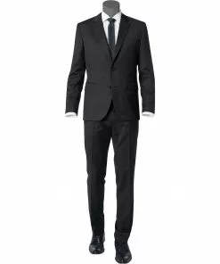 BOSS Anzug Johnstons/Lenon 50318521+50318825/001 Anzug Johnstons-Lenon, Regular Fit, Schurwolle Super120 GUABELLO, Schwarz , Black