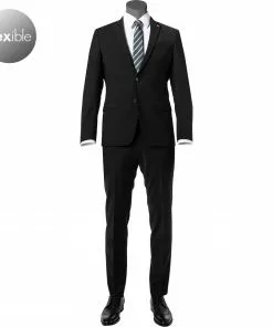 ROY ROBSON Anzug S00050461080900+1083200/A001 Extra Slim Fit, Schurwoll-Stretch, Schwarz