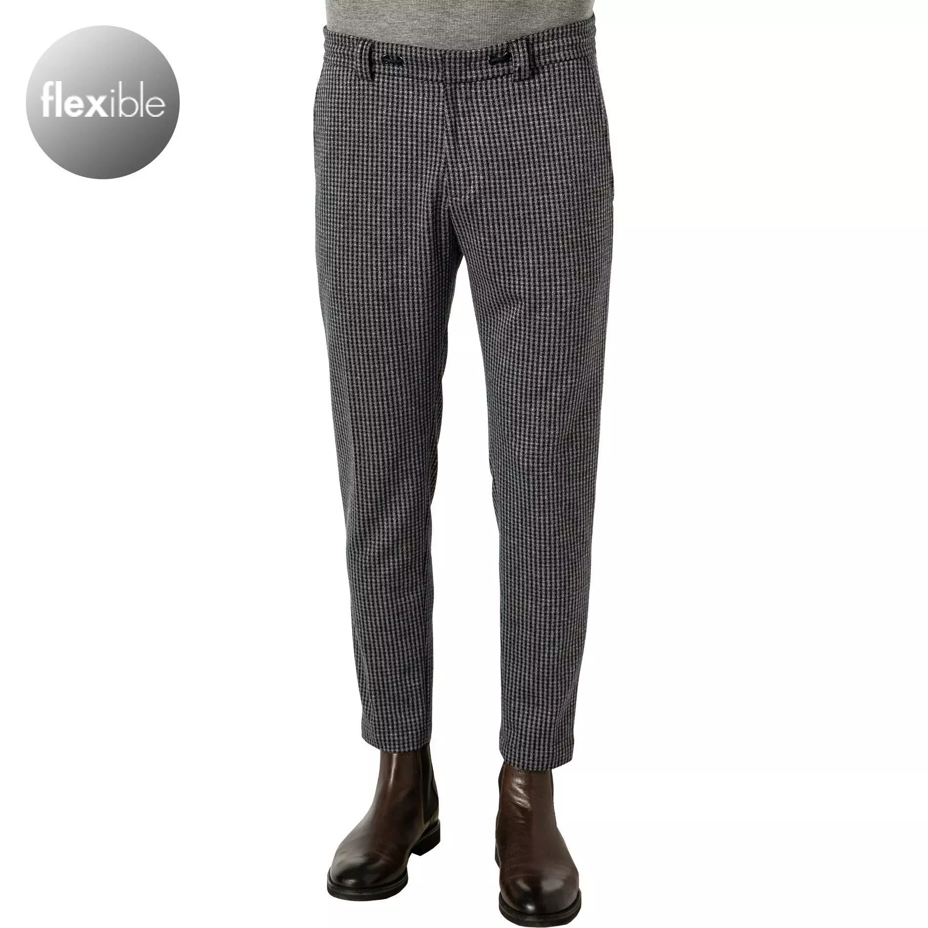 CINQUE Hose Cijuno 2186-7197/68 Jersey, Grau-schwarz kariert, Grau-schwarz 3 CINQUE Hose Cijuno 2186-7197/68 Jersey, Grau-schwarz kariert, Grau-schwarz