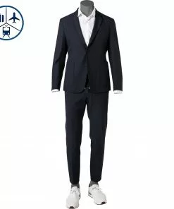 BOSS Anzug Hanry-Genius 50460650+671/402 Reise-Anzug Hanry-Genius, Slim Fit, MIkrofaser-Stretch, Dunkelblau