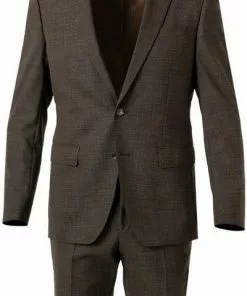 BOSS Anzug Huge-Genius 50460491+474/308 Slim Fit, Schurwolle, Braun meliert, Braun -Anzüge & Westen Geschäft 373919 norm2