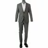 BOSS Anzug Huge-Genius 50460491+474/030 Slim Fit, Schurwolle, Grau meliert, Grau