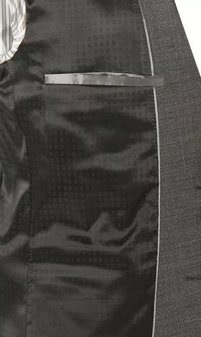 BOSS Anzug Huge-Genius 50460491+474/030 Slim Fit, Schurwolle, Grau meliert, Grau 9 BOSS Anzug Huge-Genius 50460491+474/030 Slim Fit, Schurwolle, Grau meliert, Grau – Bild 7