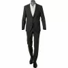 BOSS Anzug Huge-Genius 50460491+474/001 Slim Fit, Schurwolle, Schwarz meliert, Schwarz -Anzüge & Westen Geschäft 373921 master