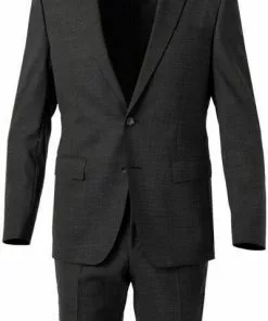 BOSS Anzug Huge-Genius 50460491+474/001 Slim Fit, Schurwolle, Schwarz meliert, Schwarz -Anzüge & Westen Geschäft 373921 norm2