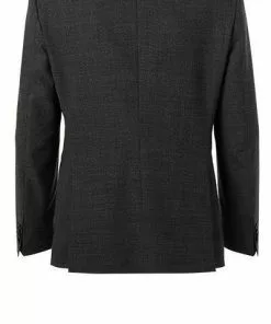 BOSS Anzug Huge-Genius 50460491+474/001 Slim Fit, Schurwolle, Schwarz meliert, Schwarz -Anzüge & Westen Geschäft 373921 norm3