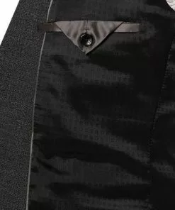 BOSS Anzug Huge-Genius 50460491+474/001 Slim Fit, Schurwolle, Schwarz meliert, Schwarz -Anzüge & Westen Geschäft 373921 norm5