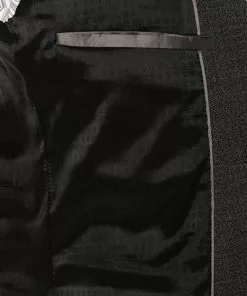 BOSS Anzug Huge-Genius 50460491+474/001 Slim Fit, Schurwolle, Schwarz meliert, Schwarz -Anzüge & Westen Geschäft 373921 norm6