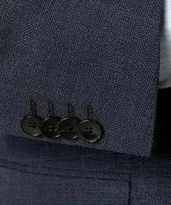 BOSS Anzug Huge-Genius 50460491+474/404 Slim Fit, Schurwolle, Dunkelblau meliert, Dunkelblau -Anzüge & Westen Geschäft 373922 norm4